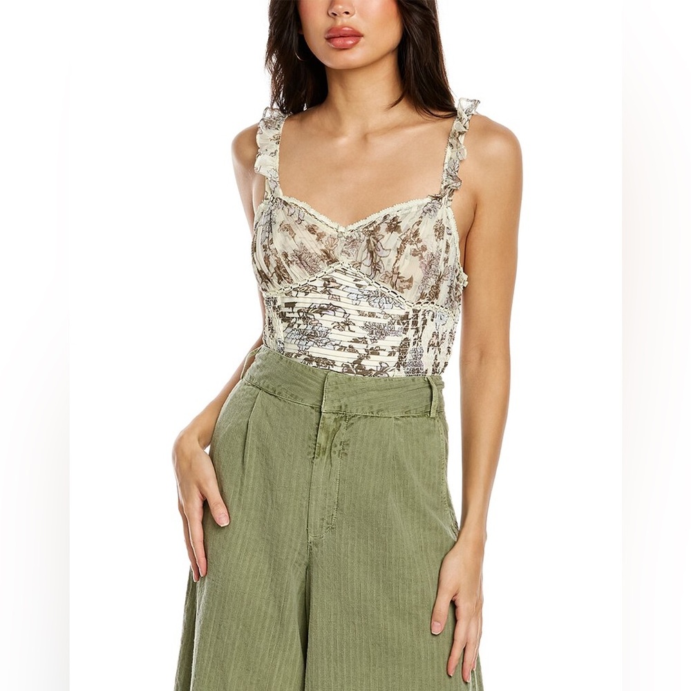 NWT! Free People Weekend Ruffle Bodysuit Lingerie - Picture 6 of 15